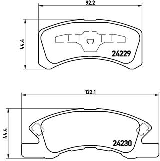 Pastillas de freno de disco BREMBO P 16 011 para Mitsubishi Mirage VI