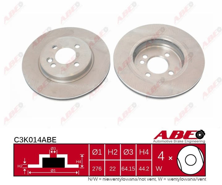 Disco de freno ABE C3K014ABE