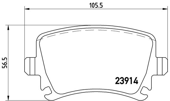 Pastillas de freno de disco BREMBO P 85 095 para Audi A3