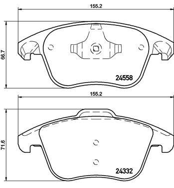 Pastillas de freno de disco BREMBO P 61 117 para Citroen C4 II