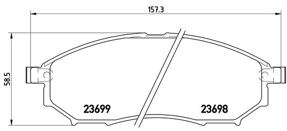 Pastillas de freno de disco BREMBO P 56 058 para Nissan Nav