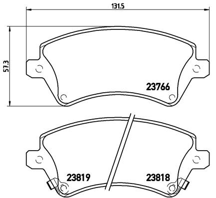 Pastillas de freno de disco BREMBO P 83 064 para Toyota Coroll