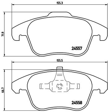 Pastillas de freno de disco BREMBO P 61 086 para Citroen C4 II