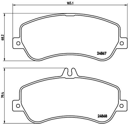 Pastillas de freno de disco BREMBO P 50 086 para Mercedes-Benz GLK (X204) 2008-2015