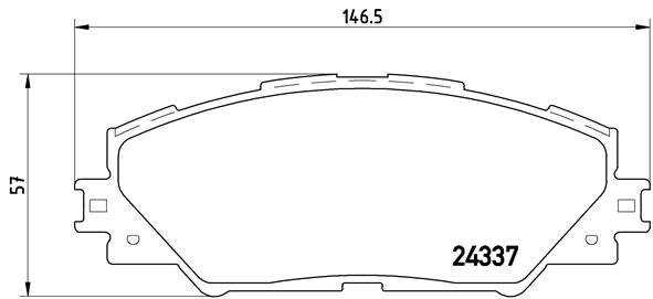 Pastillas de freno de disco BREMBO P 83 071 para Toyota Prius Plus