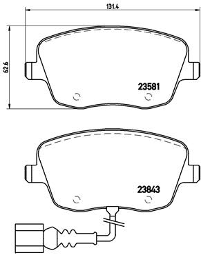Pastillas de freno de disco BREMBO P 85 077 para Volkswagen Polo IV