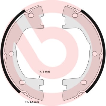 Balatas de freno de estacionamiento BREMBO S A6 506 para Iveco Daily I