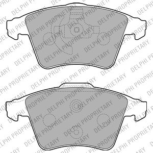 Pastillas de freno de disco DELPHI LP2224 para Volkswagen Transporter T5