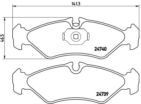 Pastillas de freno de disco BREMBO P 50 081 para Mercedes-Benz Sprinter 2-T (B901, B902) 1995-2006