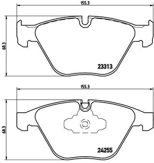 Pastillas de freno de disco BREMBO P 06 055 para BMW Serie 3 (E90) 2004-2011
