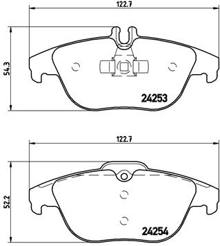 Pastillas de freno de disco BREMBO P 50 068 para Mercedes-Benz Clase C (C204) 2011-