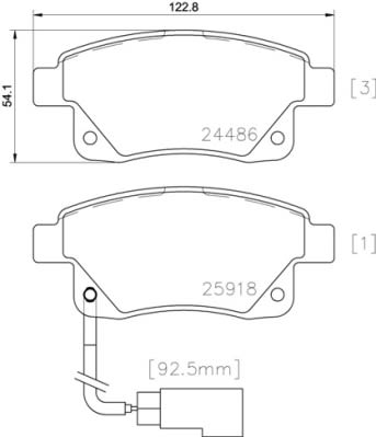 Pastillas de freno de disco BREMBO P 24 066 para Ford Transit