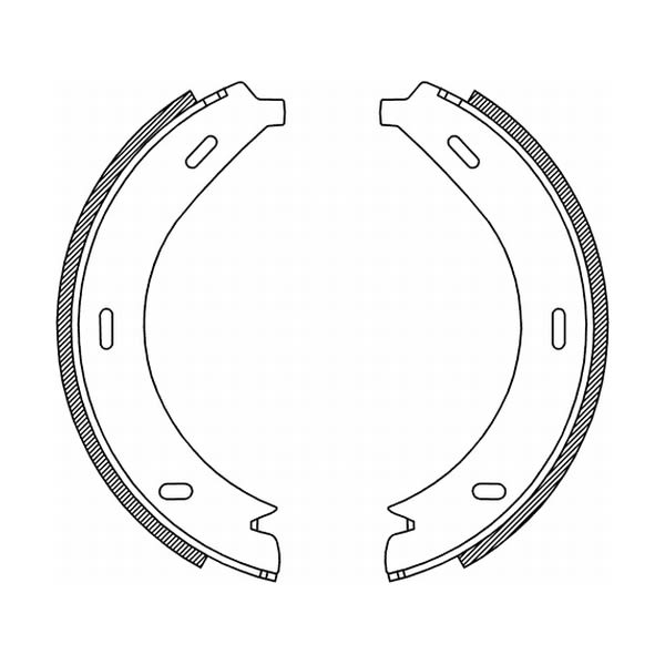 Balatas de freno de estacionamiento ABE CRM005ABE para Mercedes-Benz Vito (W638) 1996-2003
