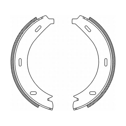 Balatas de freno de estacionamiento ABE CRM005ABE para Mercedes-Benz Vito (W638) 1996-2003