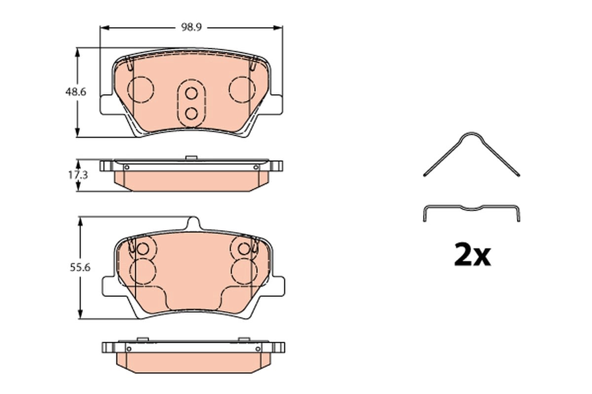 Pastillas de freno de disco TRW GDB2277 para Volvo XC40