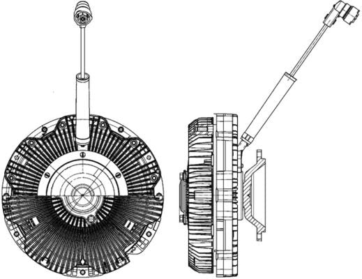 Embrague de ventilador de radiador MAHLE CFC 172 000P para Mercedes-Benz Arocs