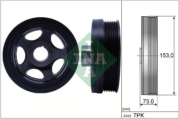 Polea de cigüeñal INA 544 0183 10 para Mercedes-Benz Clase C (W203) 2000-2007