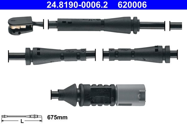 Sensor de desgaste para pastillas de freno ATE 24.8190-0006.2 para BMW Serie 1 (F20) 2011-2019
