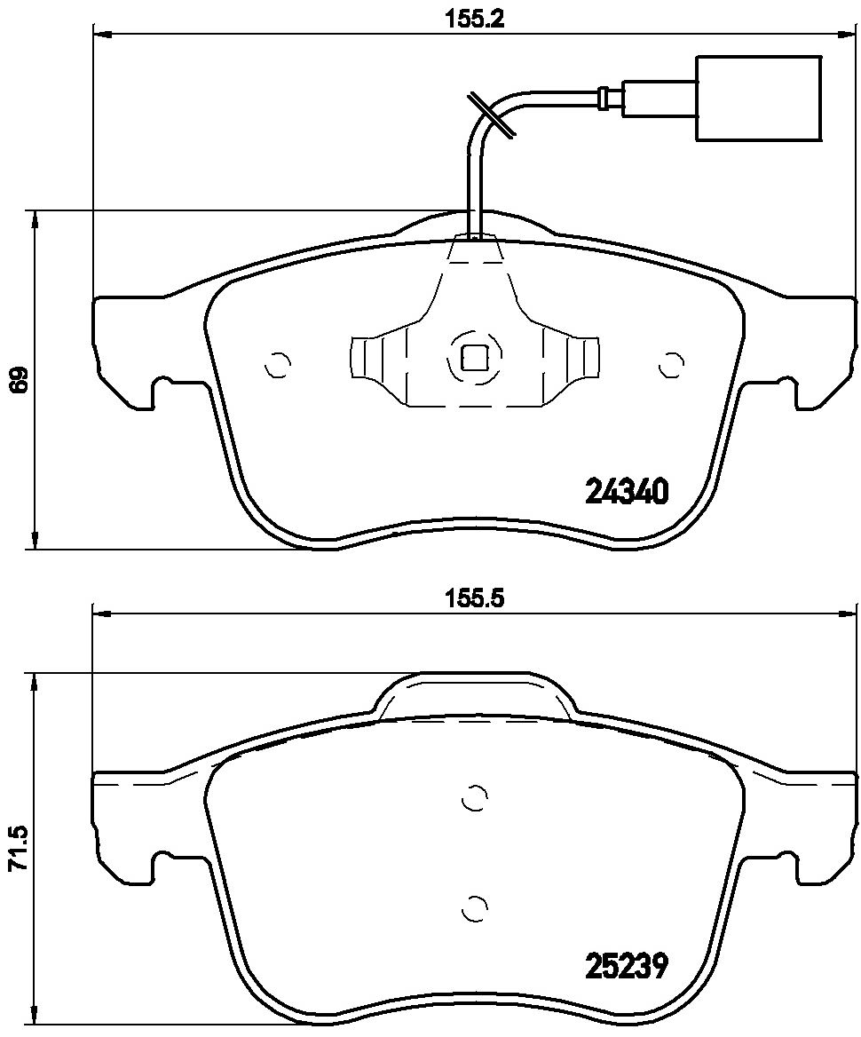 Pastillas de freno de disco BREMBO P 23 132 para Alfa Romeo Giuliett