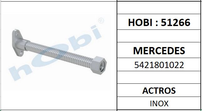 Tubería de válvula EGR HOBI 51266