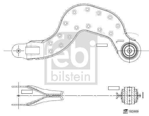 Brazo de control FEBI 185909 para Mercedes-Benz Clase A (V177) 2018-
