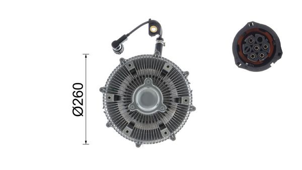 Embrague de ventilador de radiador MAHLE CFC 115 000P para Mercedes-Benz Actros