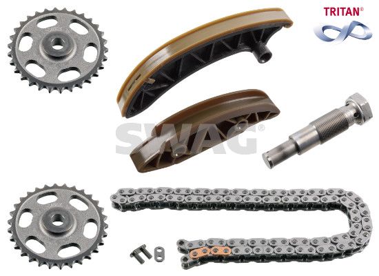 Kit de cadena de distribución SWAG 33 10 8470 para Mercedes-Benz Clase A (W176) 2012-2018