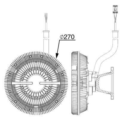 Embrague de ventilador de radiador MAHLE CFC 243 000P para Scania G I