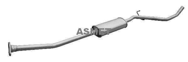 Silenciador central ASMET 14.062 para Nissan Note
