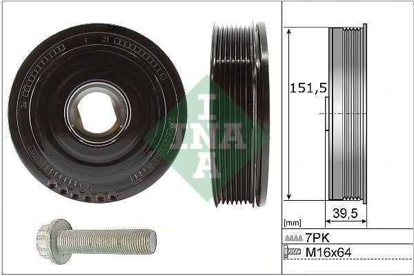 Polea de cigüeñal INA 544 0177 20 para Nissan Qashqai II