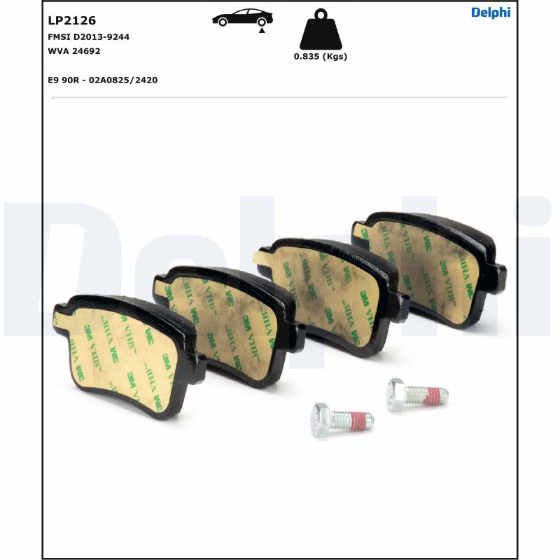 Pastillas de freno de disco DELPHI LP2126 para Mercedes-Benz Citan (MPV)