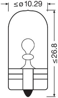 Ampolleta de luz de entrada de puerta OSRAM 2825CBN-2BL