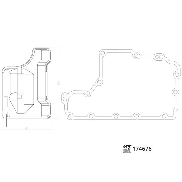 Filtro de transmisión automática FEBI 174676 para Opel Corsa B