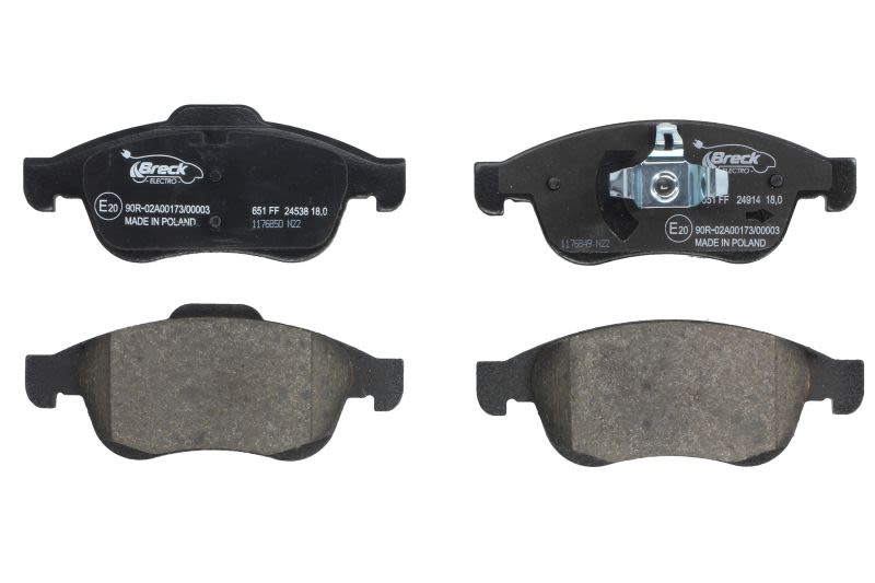 Pastillas de freno de disco BRECK 24914 00 651 00 para Renault Clio V