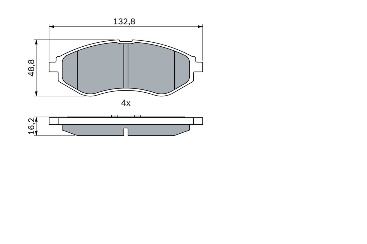 Pastillas de freno de disco BOSCH 0 986 424 818 para Chevrolet Aveo / Kalos