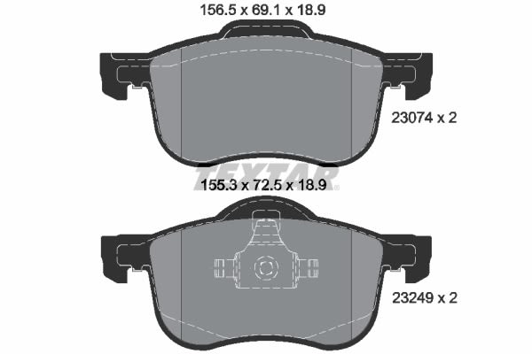 Pastillas de freno de disco TEXTAR 2307401 para Volvo S60 I