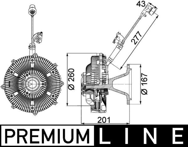 Embrague de ventilador de radiador MAHLE CFC 115 000P para Mercedes-Benz Actros