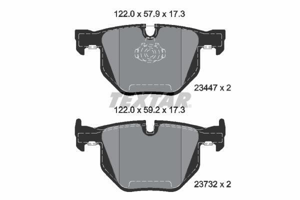 Pastillas de freno de disco TEXTAR 2344704 para BMW Serie 7 (E65, E66, E67) 2001-2008