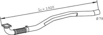 Tubería de escape DINEX 29015 para Iveco Eurocargo I-Iii F4AE0681A-F4AE3681E