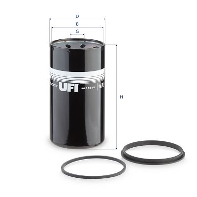 Filtro hidráulico UFI 80.151.00 para Fendt 2 D Farme