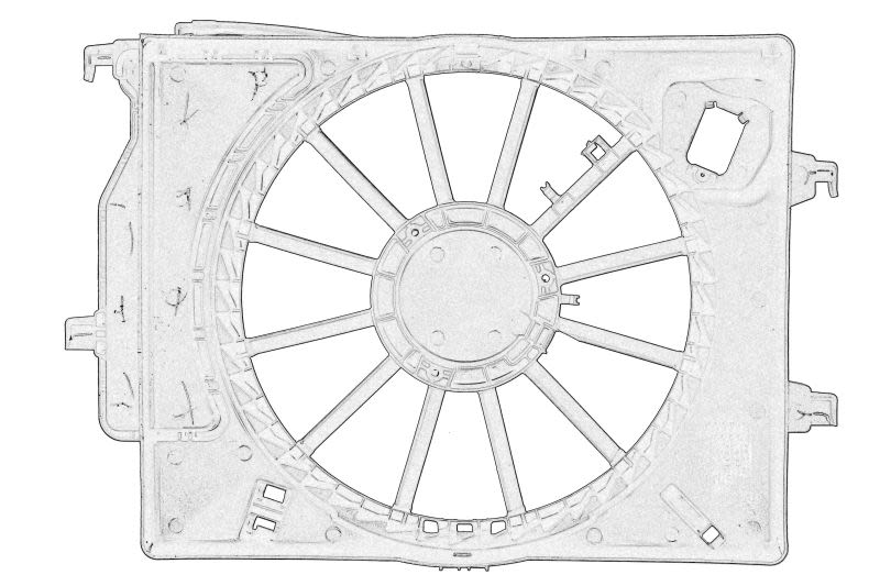 Carcasa del ventilador del radiador OE HYUNDAI 25350C8050 para Hyundai I20 I