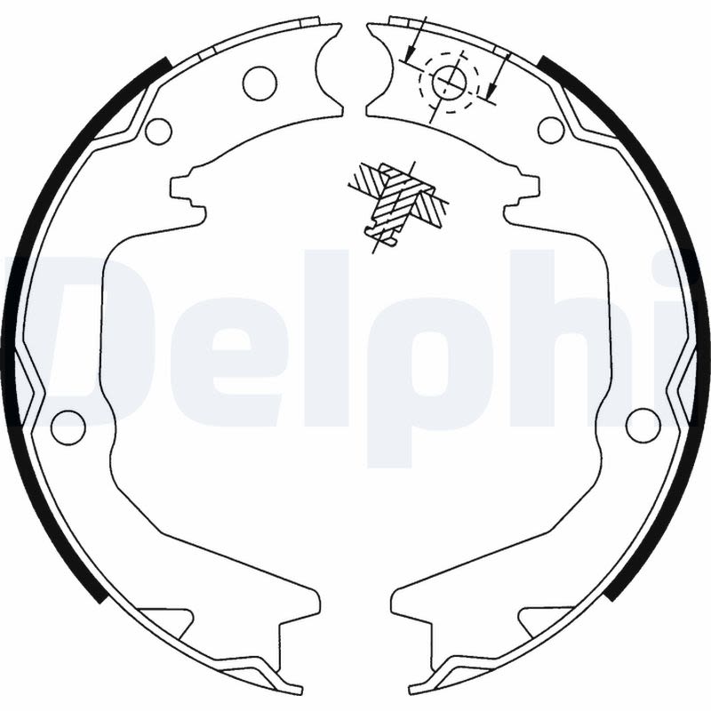 Balatas de freno de estacionamiento DELPHI LS1913 para Mitsubishi Lancer V