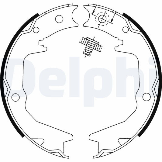 Balatas de freno de estacionamiento DELPHI LS1913 para Mitsubishi Lancer V