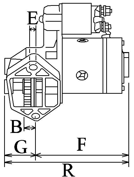 Motor de arranque HC-CARGO F 032 115 732 para Ford Transit