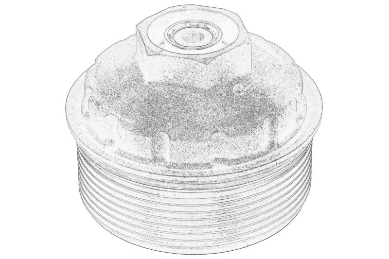 Tapa de carcasa de filtro de aceite OE VW 071 115 433 para Volkswagen Golf V