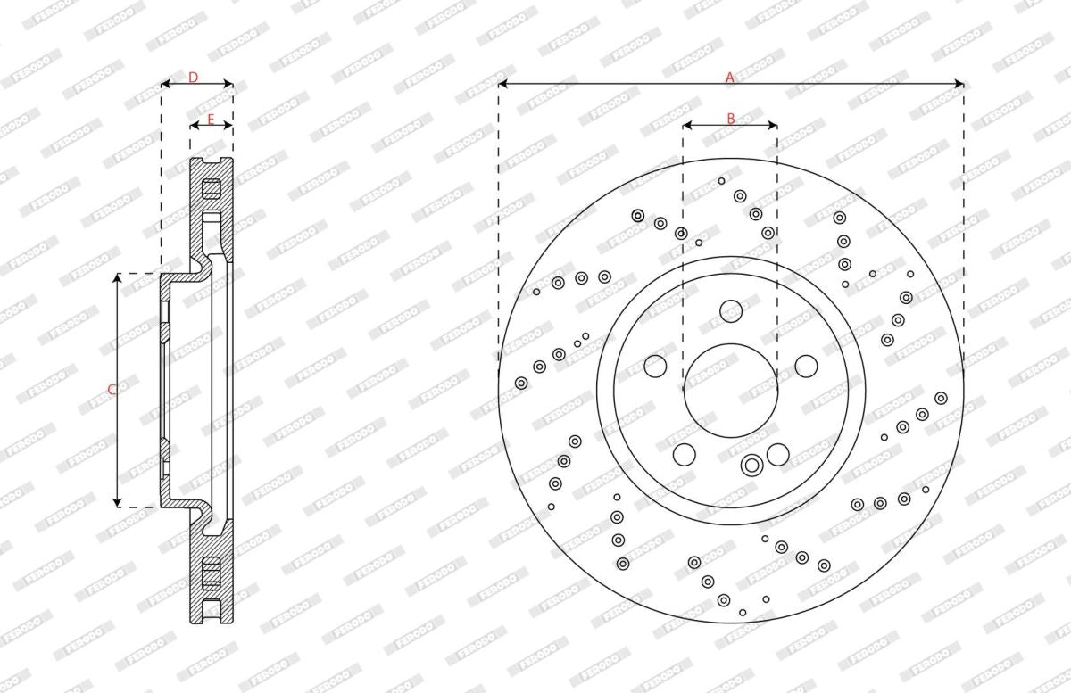 Disco de freno FERODO DDF3081C para Mercedes-Benz Clase A (V177) 2018-