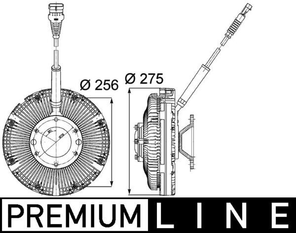 Embrague de ventilador de radiador MAHLE CFC 97 000P para DAF CF 85