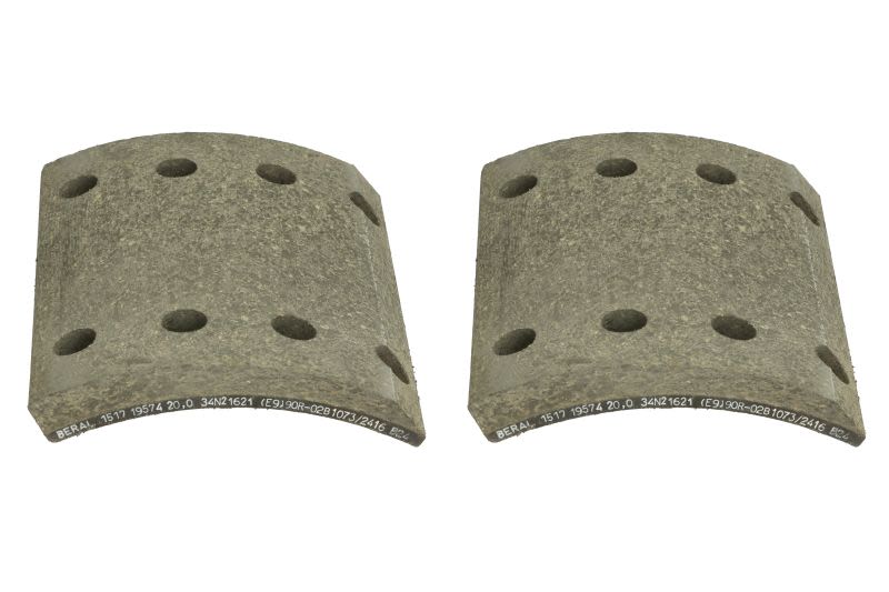 Kit de balatas de freno de tambor BERAL KBL19574.2-1517 para BPW NH
