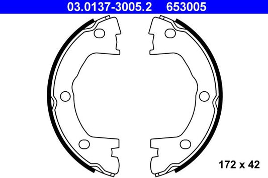 Balatas de freno de estacionamiento ATE 03.0137-3005.2 para Iveco Daily II