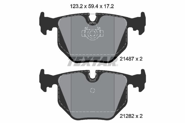 Pastillas de freno de disco TEXTAR 2148701 para BMW Serie 3 (E46) 1997-2006